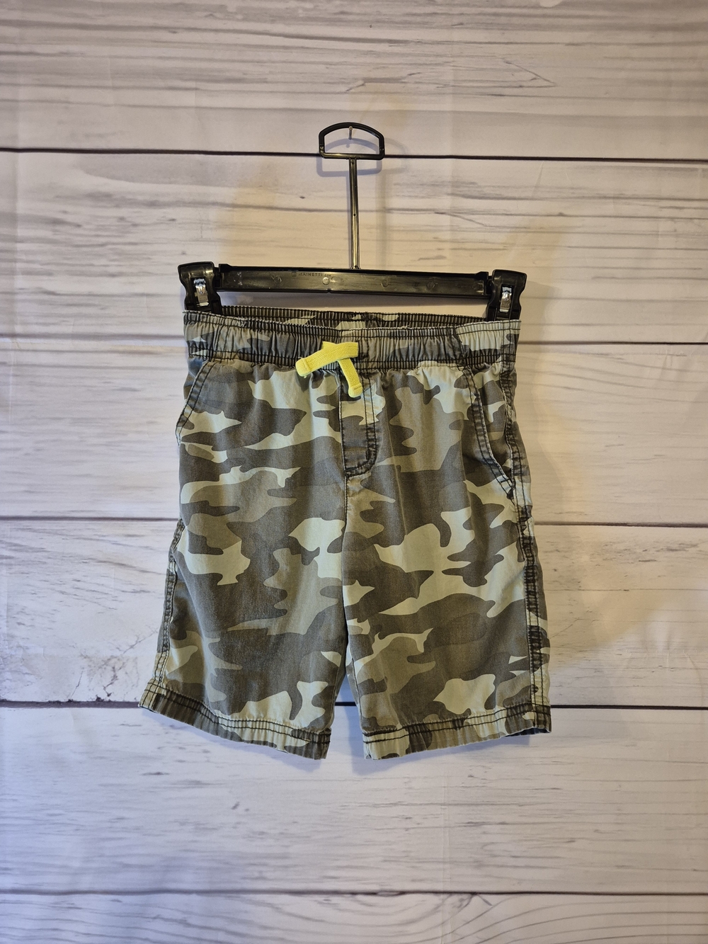 Crazy 8 Green Camo Shorts with Yellow Drawstring